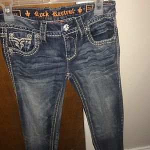 Rock revival straight leg jeans.